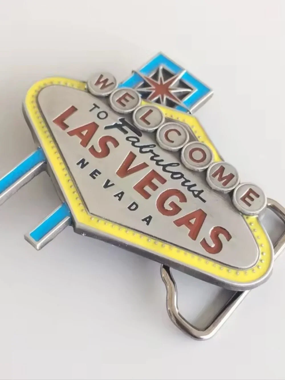 New Vintage Welcome to Fabulous Las Vegas In Silver Or Color Belt Buckle